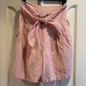 Pink Women's Shorts with Tie Waist